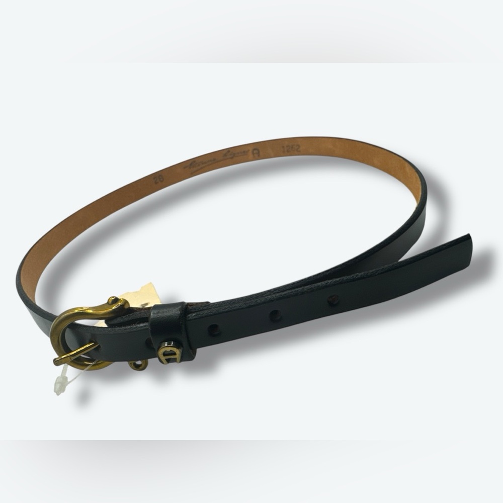 1990s Etienne Aigner Navy Signature Belt - Picture 2 of 5
